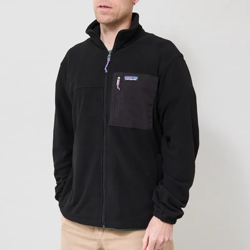Patagonia Micro-D Fleece Patch Pocket Jacket Black-1
