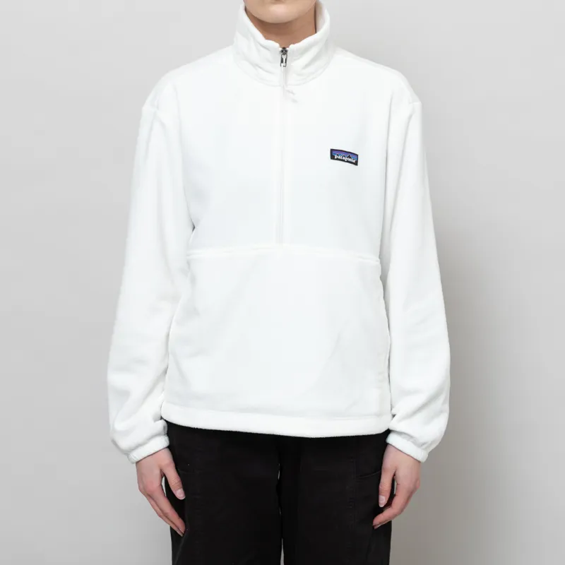 Patagonia Womens Micro D Half Zip Fleece Pullover Birch White
