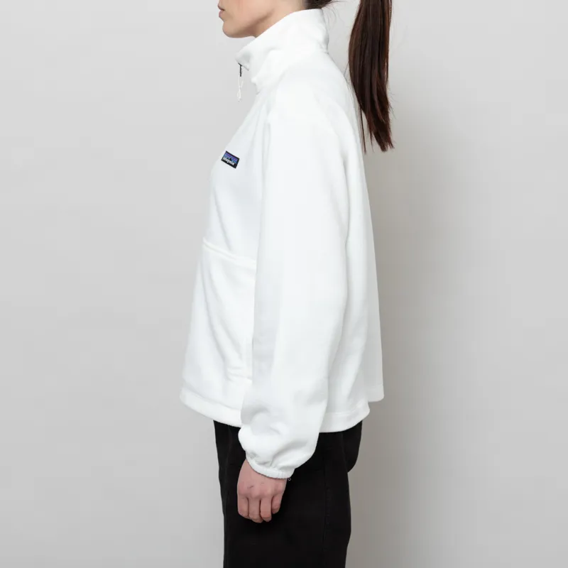 Patagonia Womens Micro D Half Zip Fleece Pullover Birch White-2