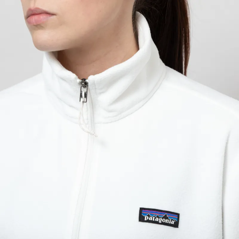 Patagonia Womens Micro D Half Zip Fleece Pullover Birch White-5