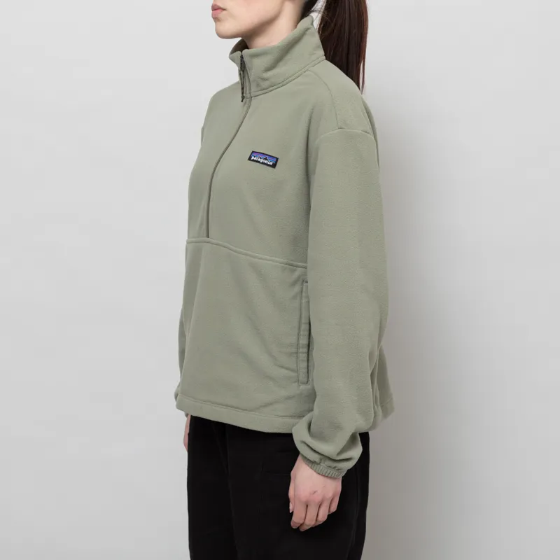 Patagonia Womens Micro D Half Zip Fleece Pullover River Rock Green-1