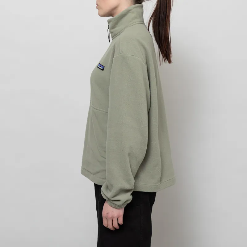 Patagonia Womens Micro D Half Zip Fleece Pullover River Rock Green-2