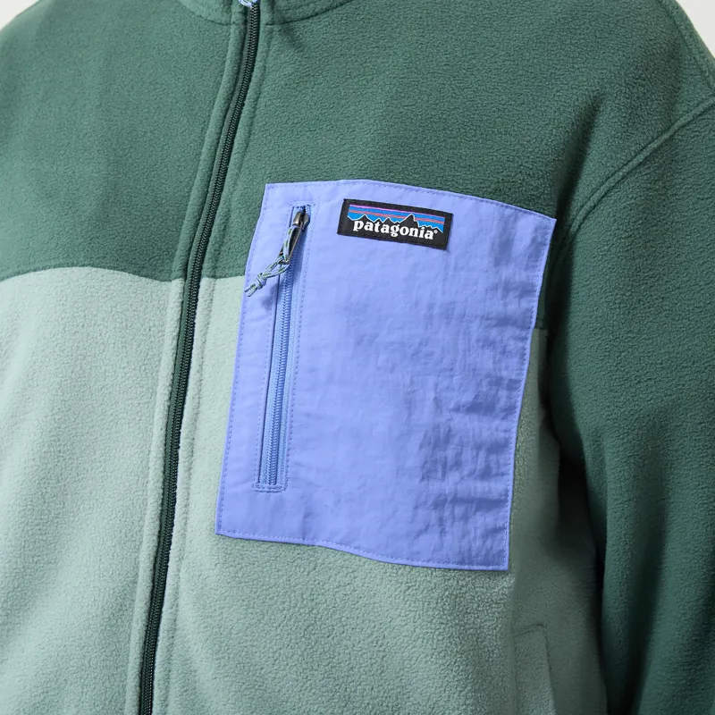 Patagonia Womens Micro D Patch Pocket Fleece Jacket Cover Green-8