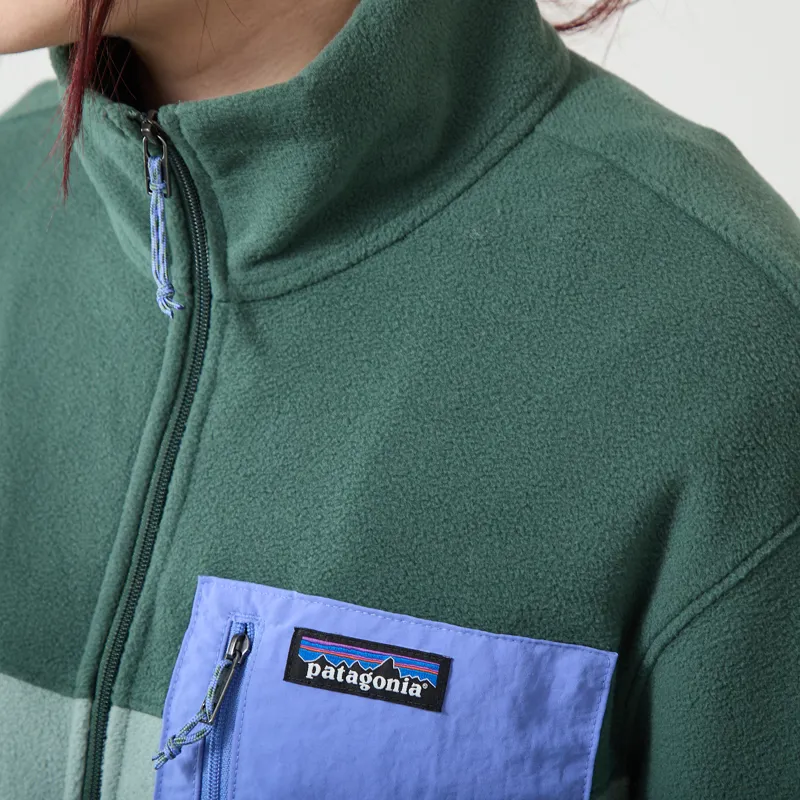 Patagonia Womens Micro D Patch Pocket Fleece Jacket Cover Green-4