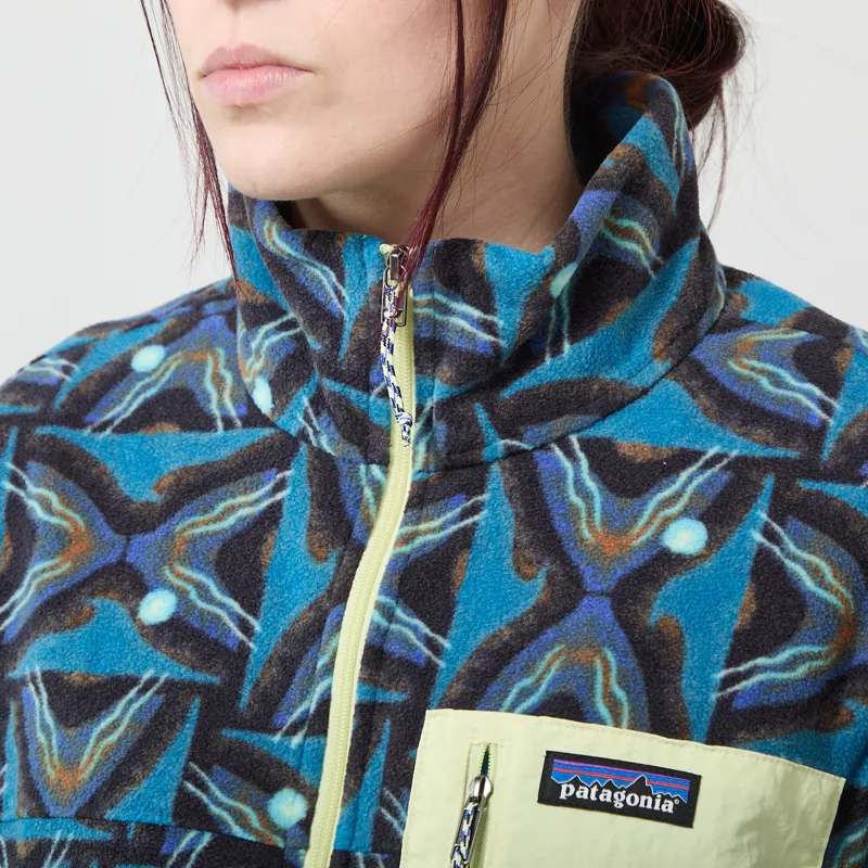 Patagonia Womens Micro D Patch Pocket Fleece Jacket Deep Freeze Black-3