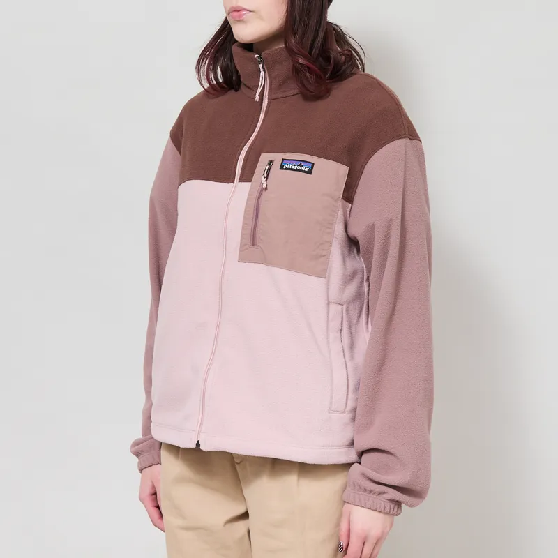 Patagonia Womens Micro D Patch Pocket Fleece Jacket Fuzzy Mauve-1
