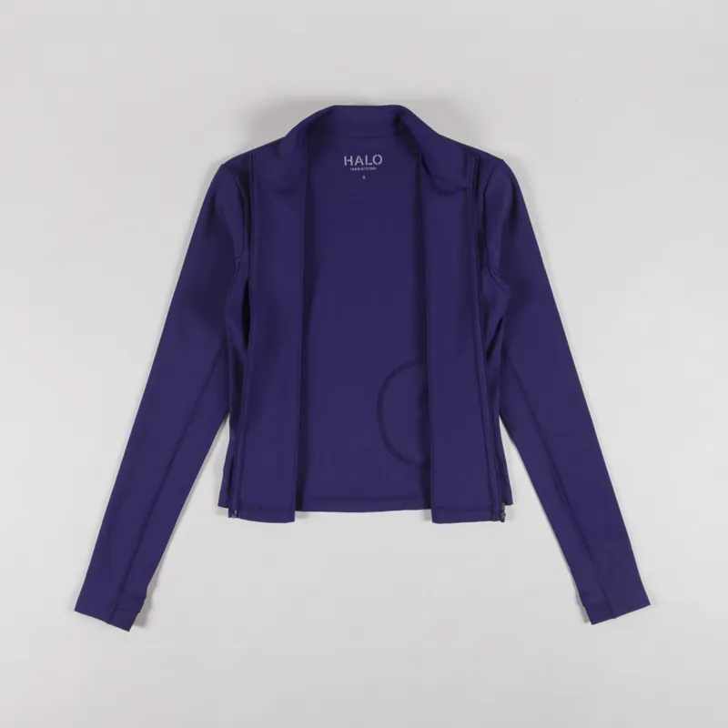 Halo Womens Training Zip Shirt Purple-1