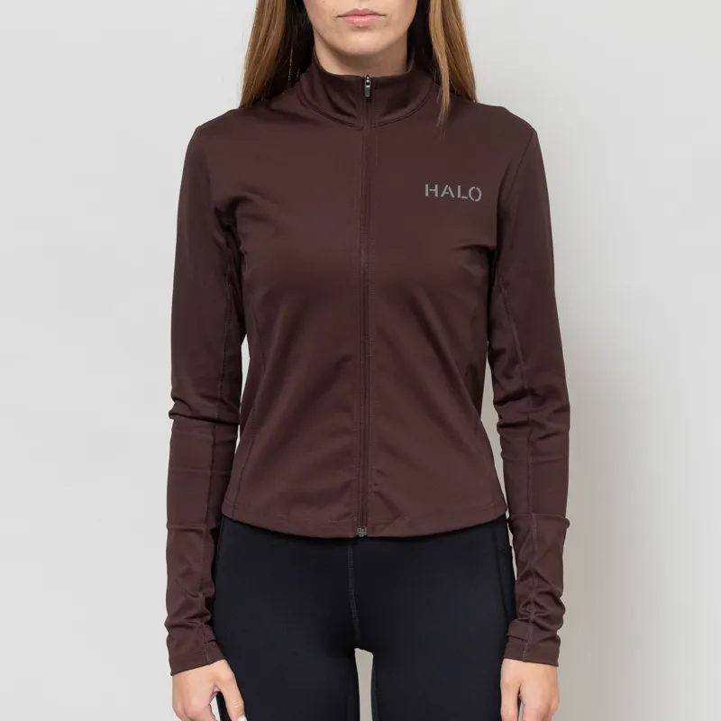 Halo Womens Training Zip Shirt Brown