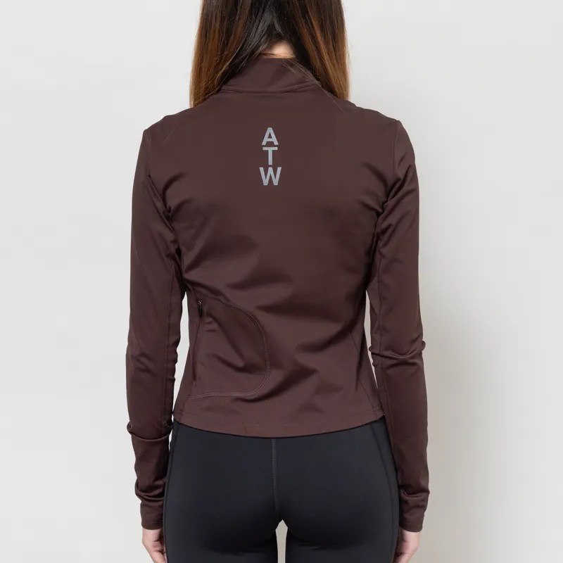 Halo Womens Training Zip Shirt Brown-4