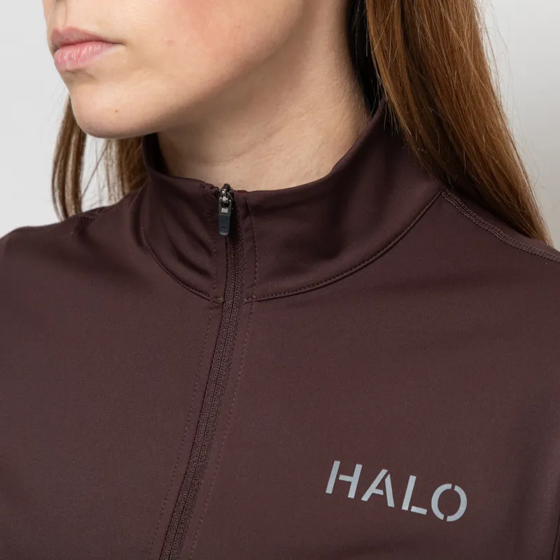 Halo Womens Training Zip Shirt Brown-6