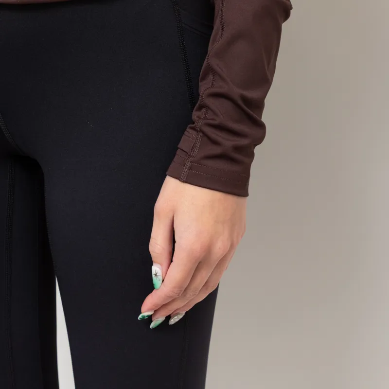 Halo Womens Training Zip Shirt Brown-10