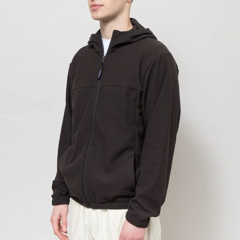 Patagonia Textured Fleece Hoody Black-1