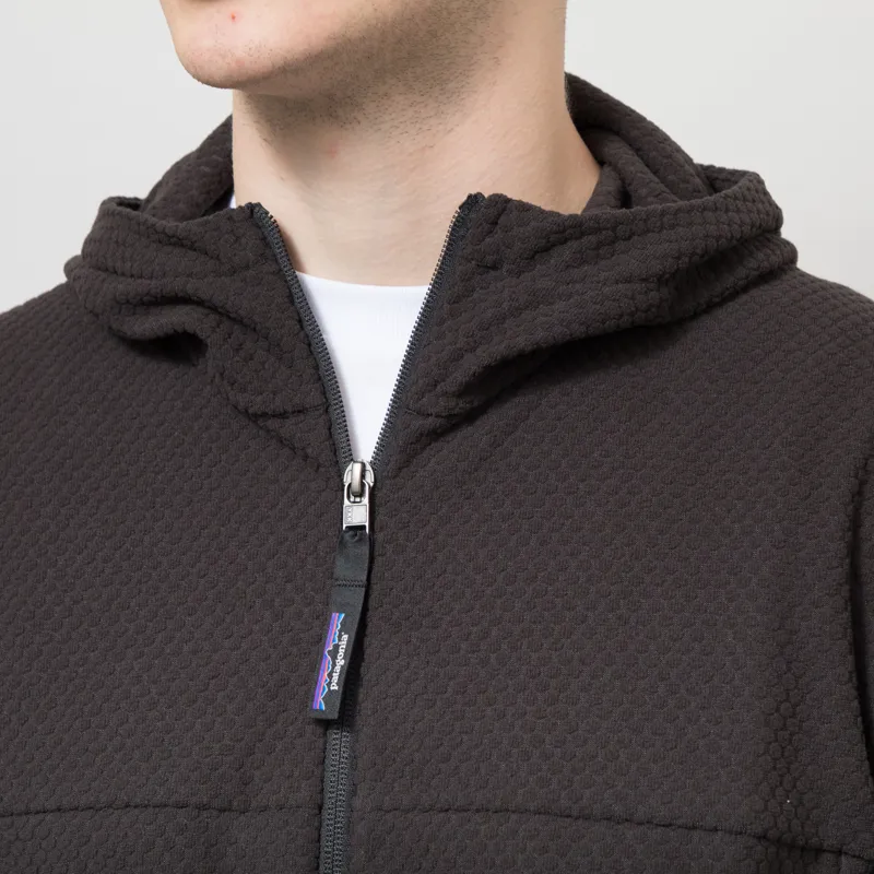 Patagonia Textured Fleece Hoody Black-5