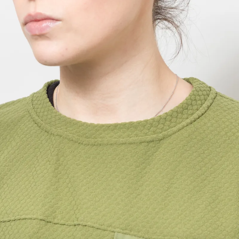 Patagonia Womens Textured Fleece Crewneck Caper Green-5