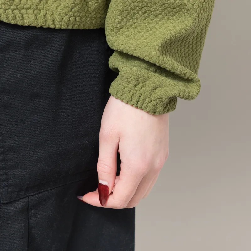 Patagonia Womens Textured Fleece Crewneck Caper Green-8