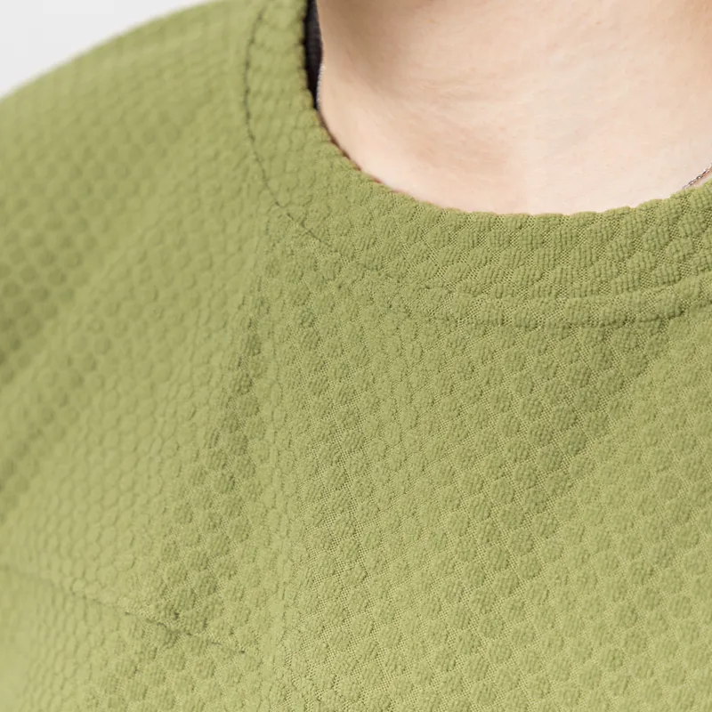 Patagonia Womens Textured Fleece Crewneck Caper Green-6