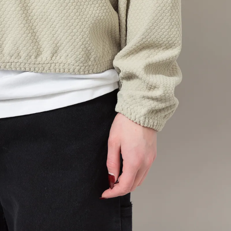 Patagonia Womens Textured Fleece Crewneck Weathered Stone-7