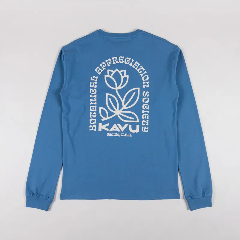 Kavu Long Sleeve Botanical Society T Shirt Coronet Blue