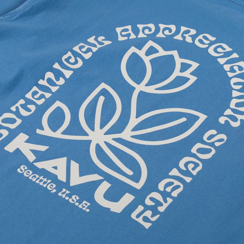 Kavu Long Sleeve Botanical Society T Shirt Coronet Blue-4