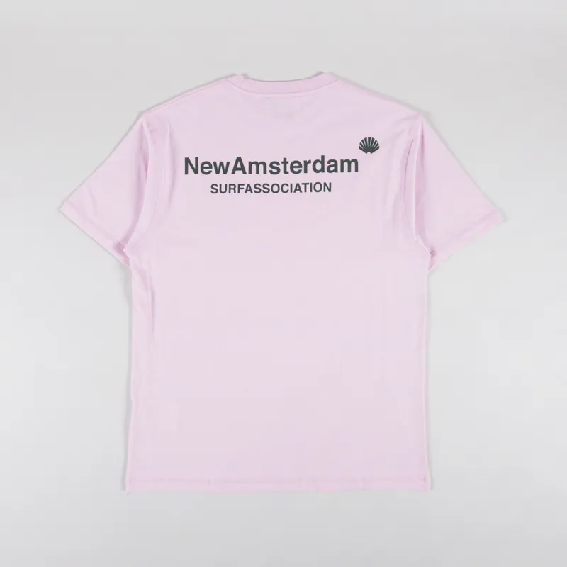 New Amsterdam Surf Association Logo T Shirt Cradle Pink