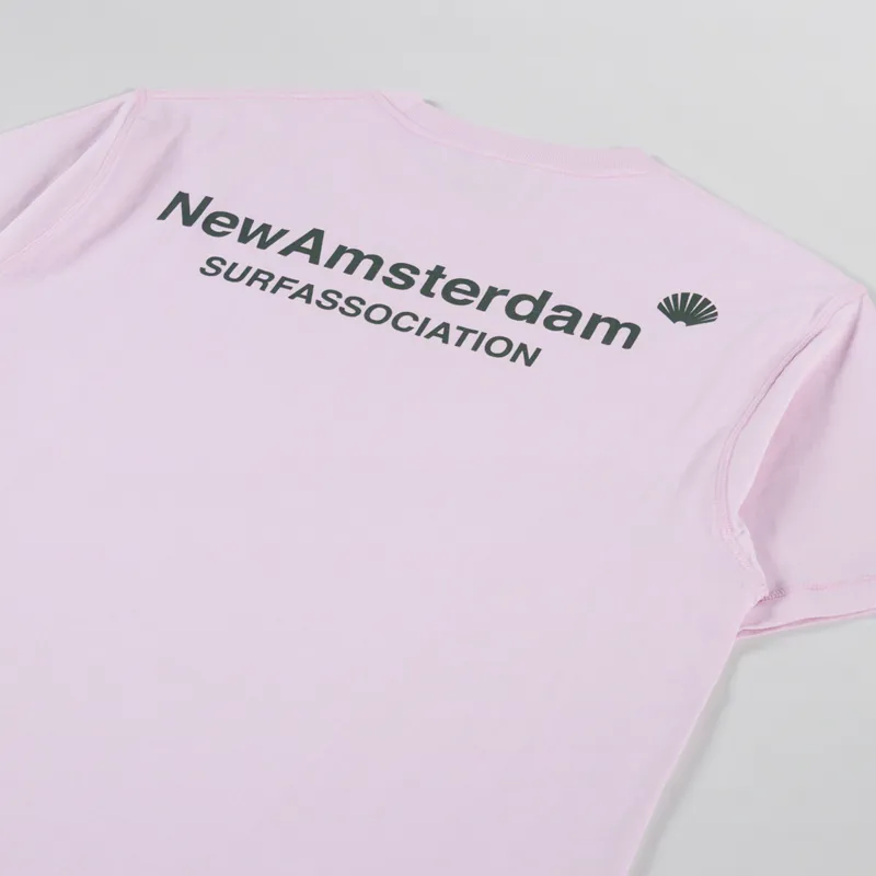 New Amsterdam Surf Association Logo T Shirt Cradle Pink-2