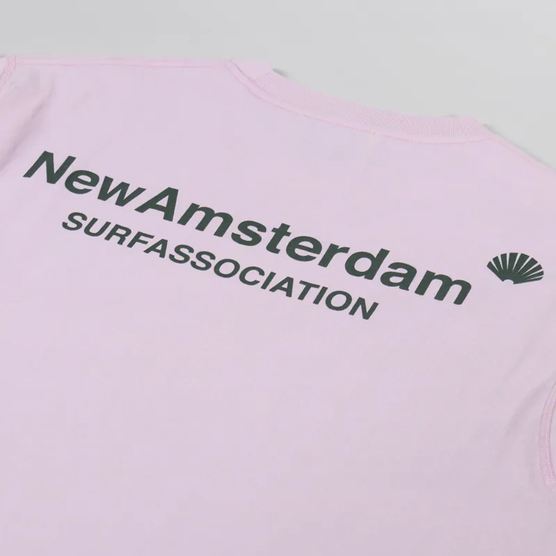 New Amsterdam Surf Association Logo T Shirt Cradle Pink-4