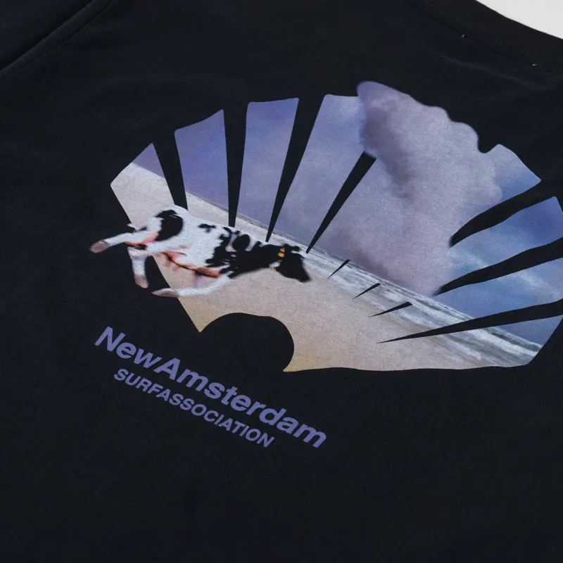 New Amsterdam Surf Association Oyster T Shirt Black-5