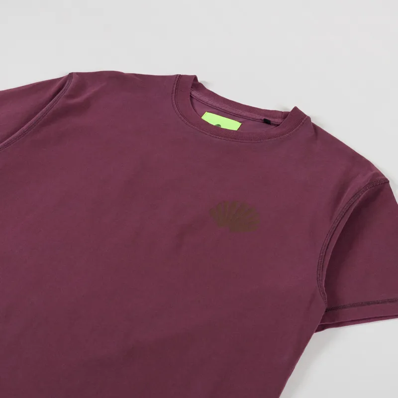 New Amsterdam Surf Association Logo T Shirt Washed Vineyard Wine-2