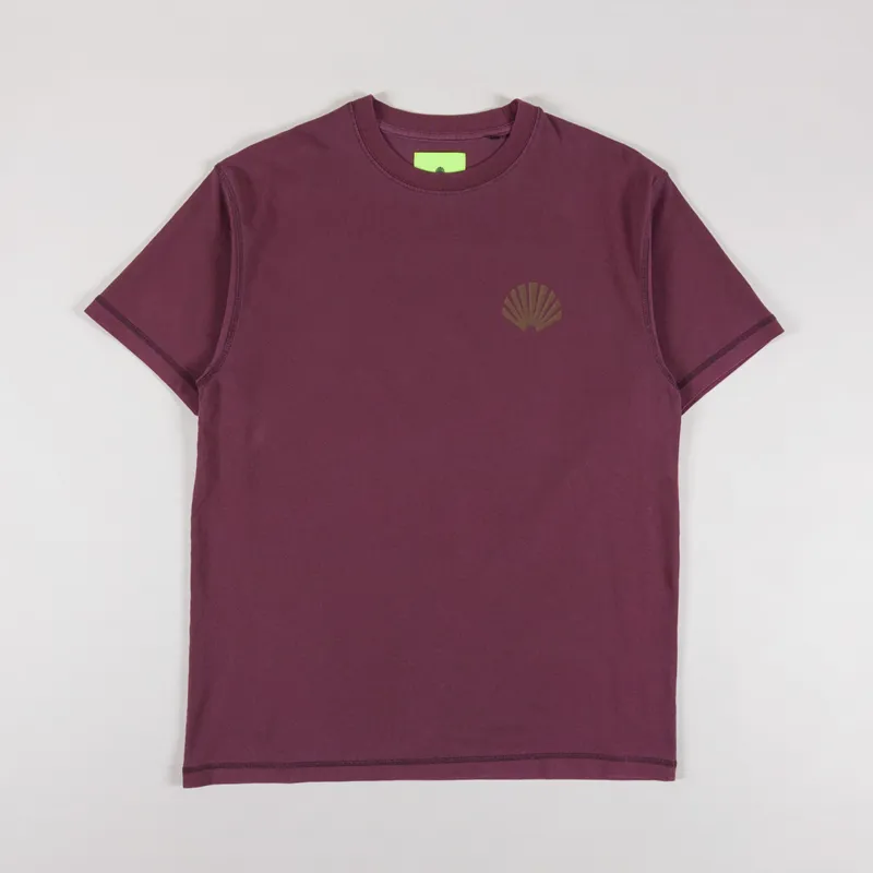 New Amsterdam Surf Association Logo T Shirt Washed Vineyard Wine-1