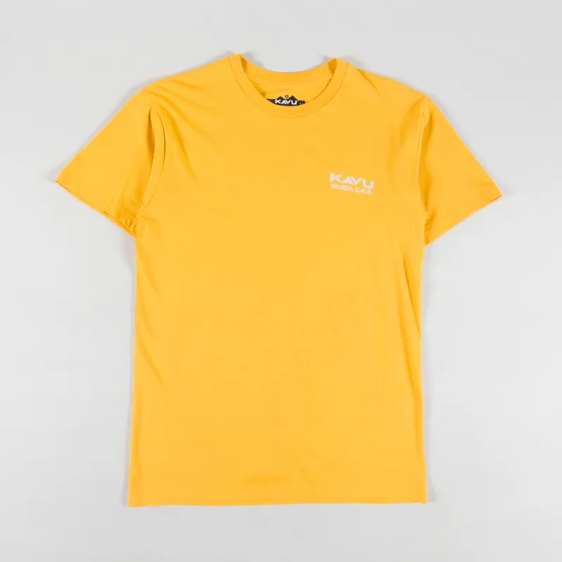 Kavu Botanical Society T Shirt Amber Gold-1