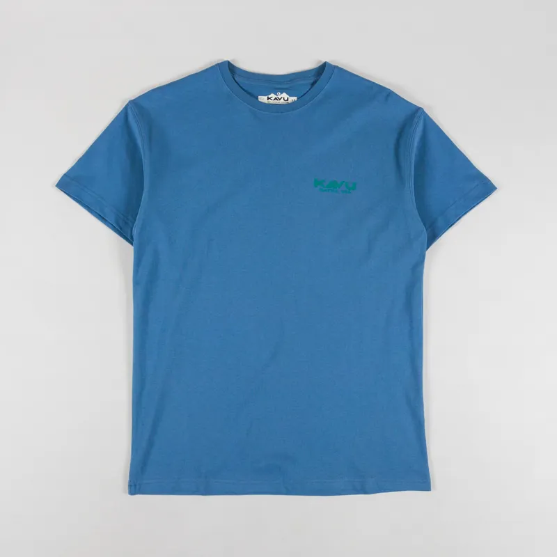 Kavu Chalk Marks T Shirt Coronet Blue-1