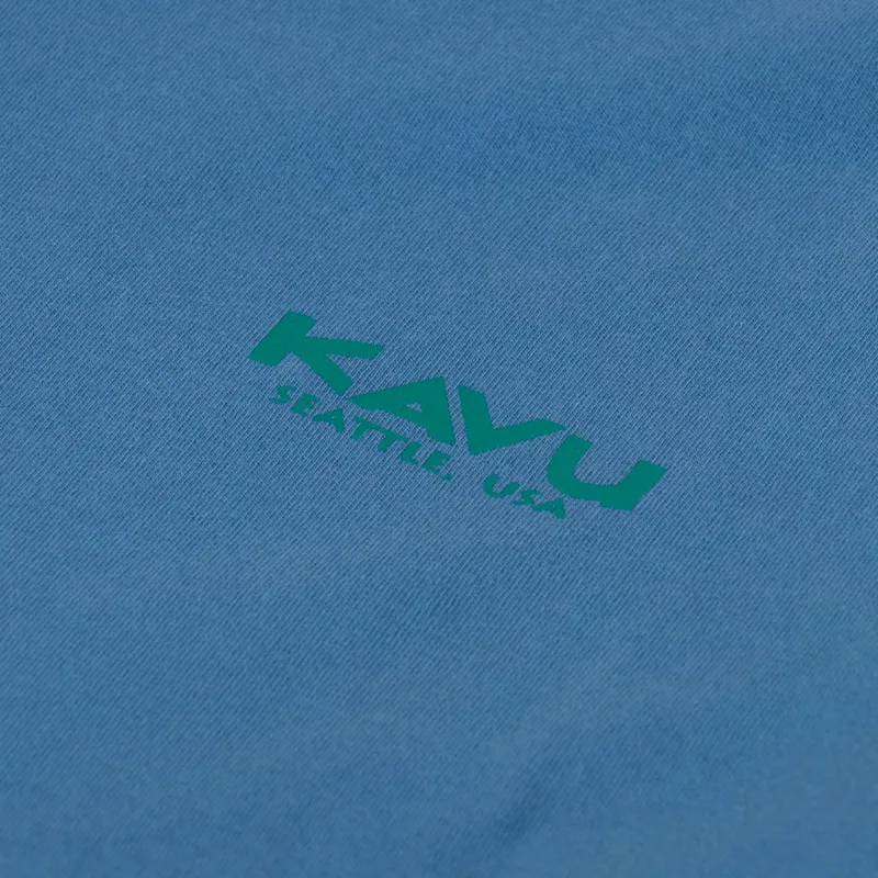 Kavu Chalk Marks T Shirt Coronet Blue-5