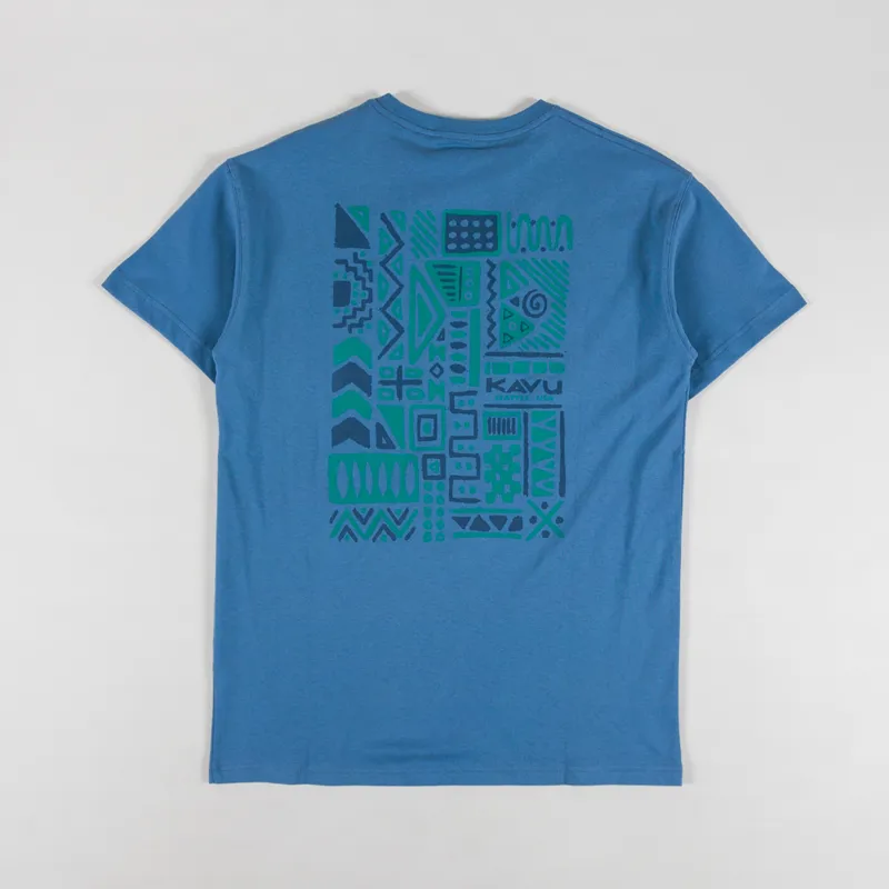 Kavu Chalk Marks T Shirt Coronet Blue