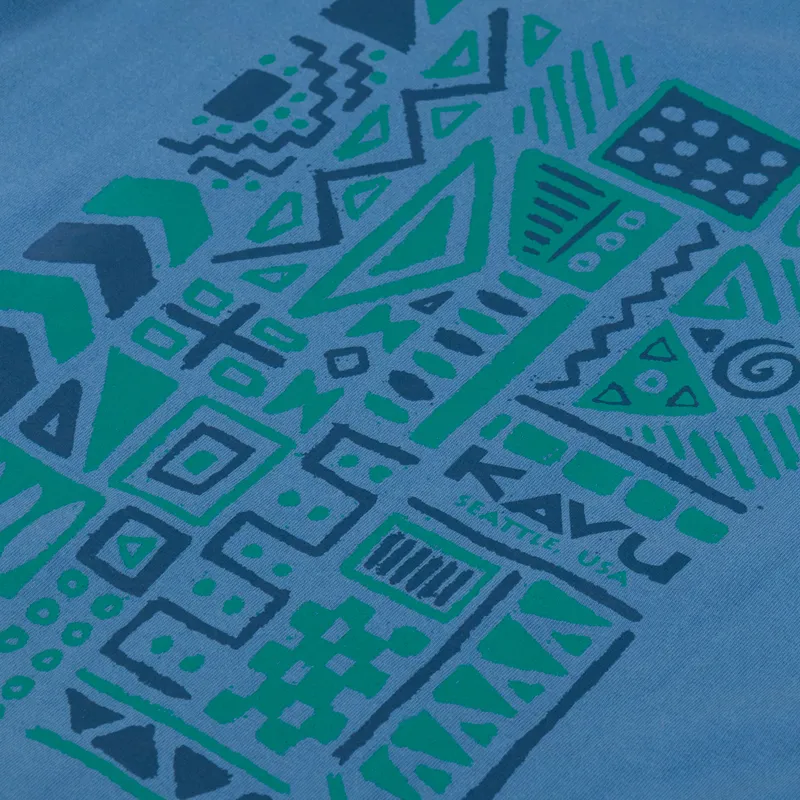 Kavu Chalk Marks T Shirt Coronet Blue-4