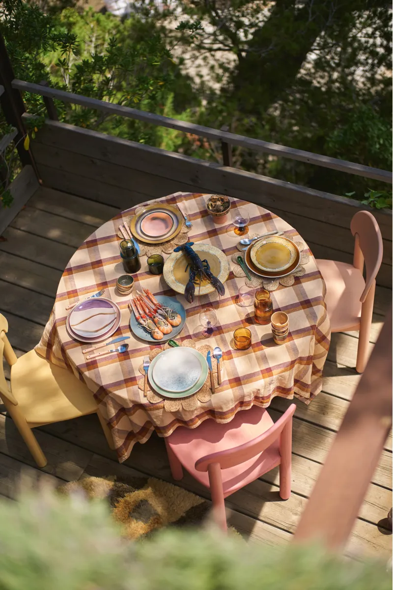 HKLIVING 70s Ceramics Dinner Plates Coconut 2 Pack-5