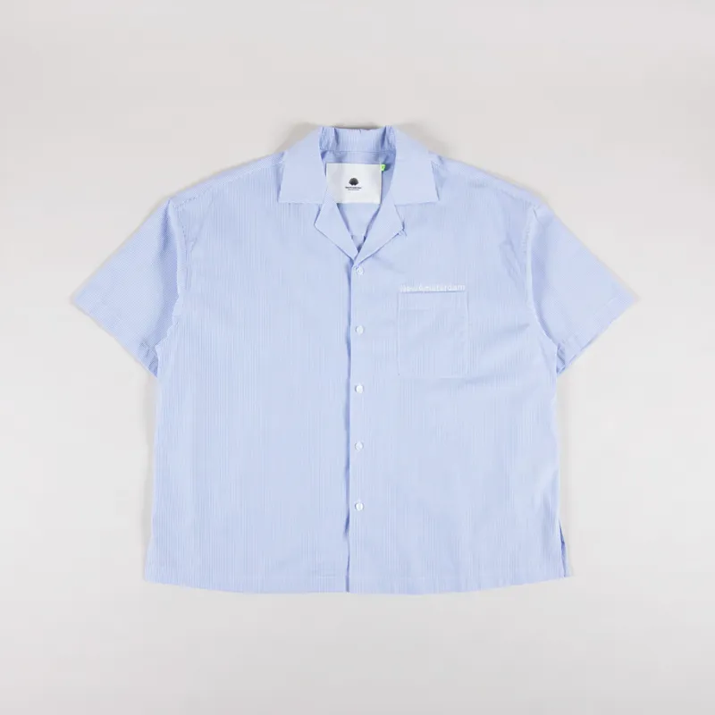 New Amsterdam Surf Association Wijk Shirt White Blue Stripes