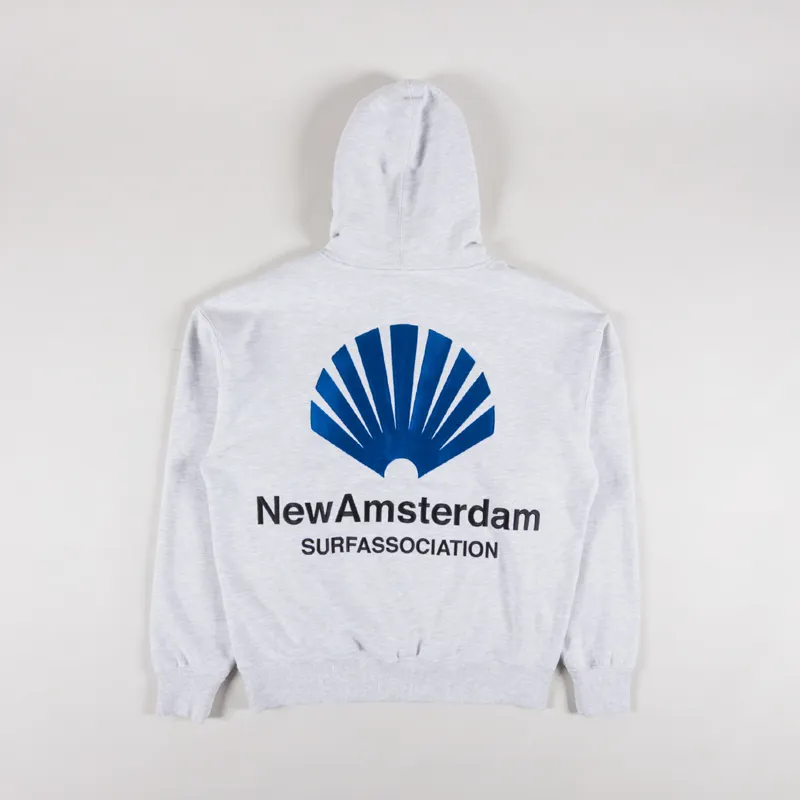 New Amsterdam Surf Association Logo Hoodie Grey Melange