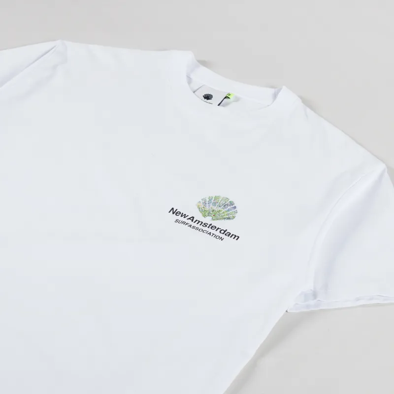 New Amsterdam Surf Association Tall Grass T Shirt White-3