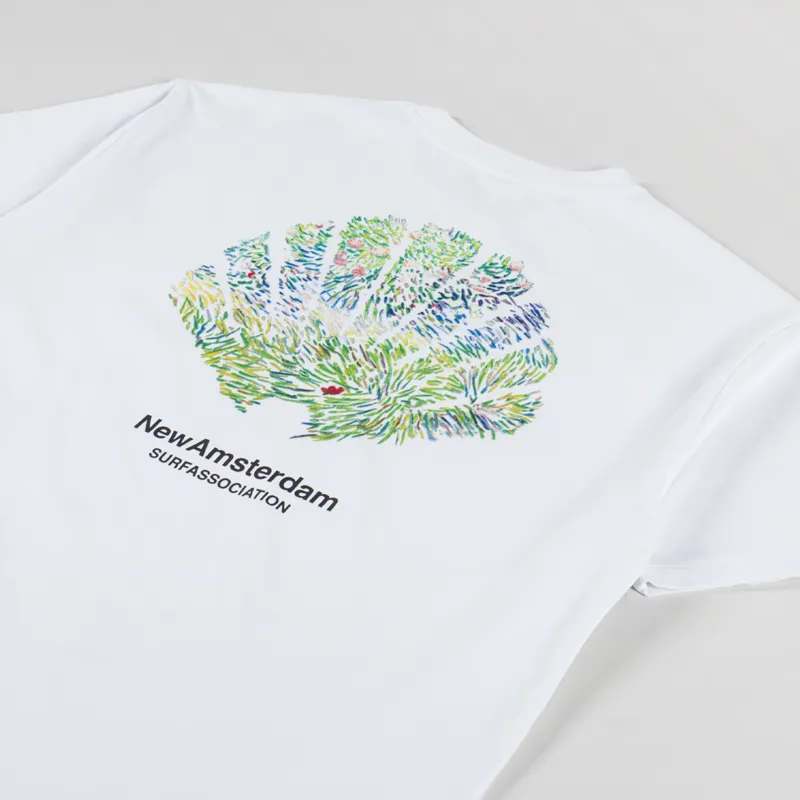 New Amsterdam Surf Association Tall Grass T Shirt White-2