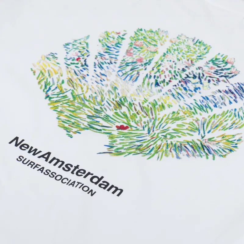 New Amsterdam Surf Association Tall Grass T Shirt White-4