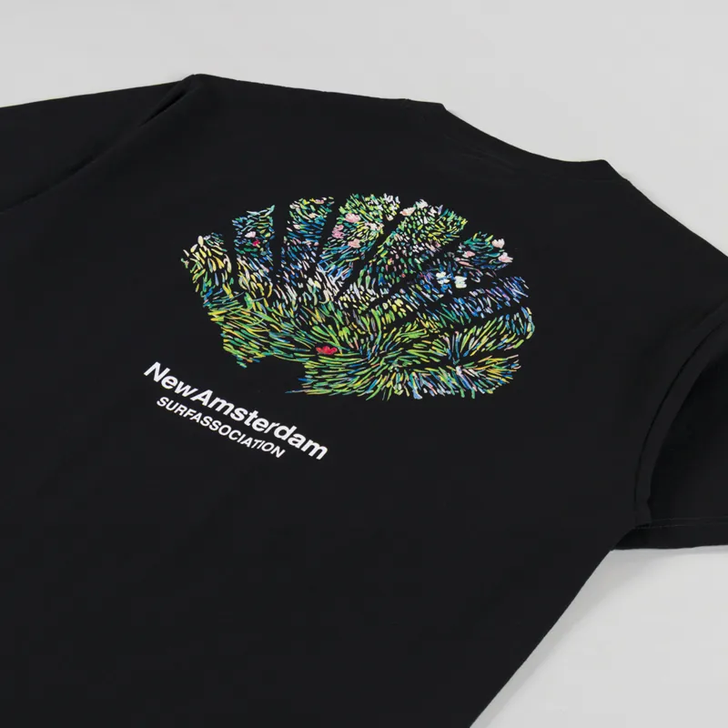 New Amsterdam Surf Association Tall Grass T Shirt Black-2