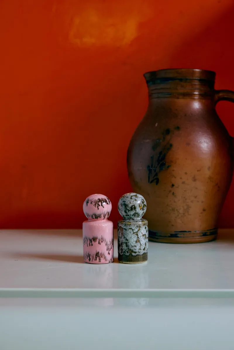 HKLIVING 70s Ceramics Pepper And Salt Jars Baroque-3