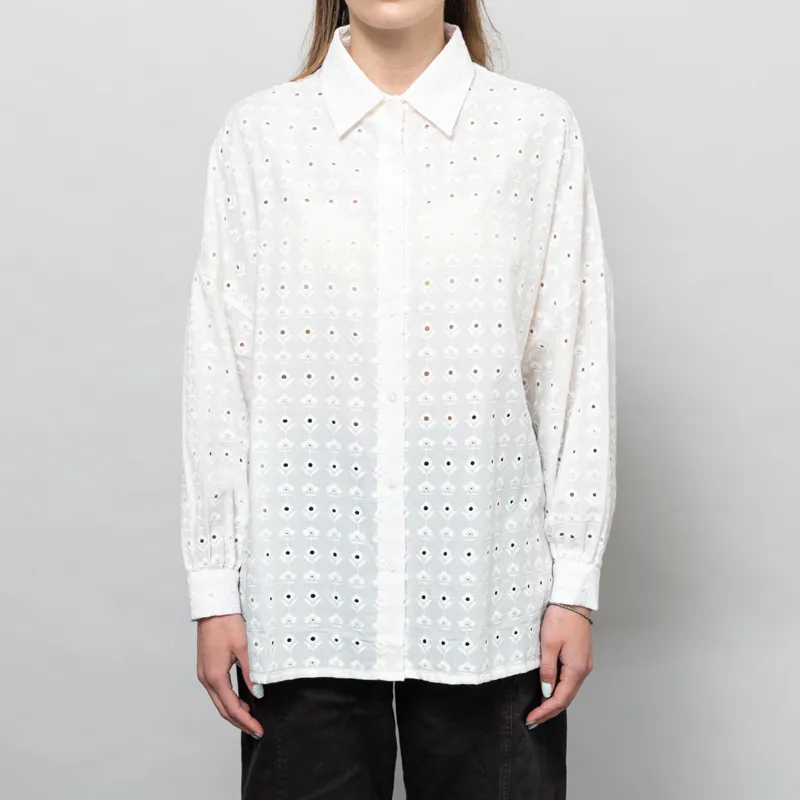 RITA ROW/AMBER BLOUSE Rita Row Womens Long Sleeve Seed Shirt White
