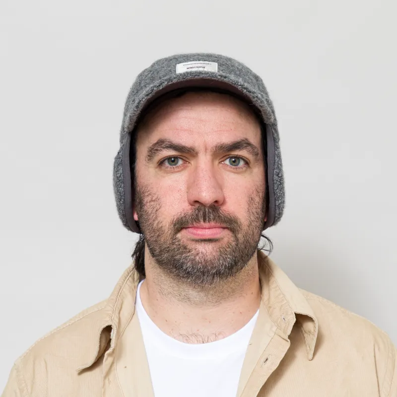 thisisneverthat GORE-TEX WINDSTOPPER Wool Fleece Cap Grey-1