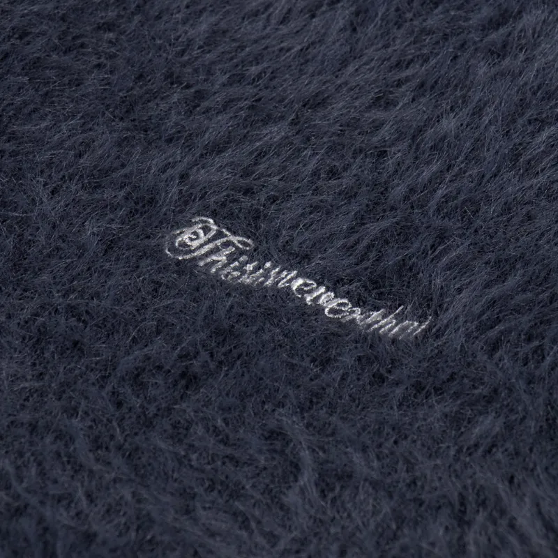 thisisneverthat Script Shaggy Knit Polo Charcoal-5