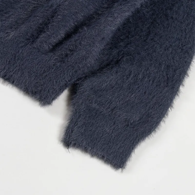 thisisneverthat Script Shaggy Knit Polo Charcoal-7