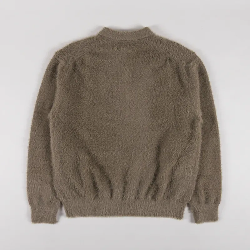 thisisneverthat Script Shaggy Knit Polo Mud-1