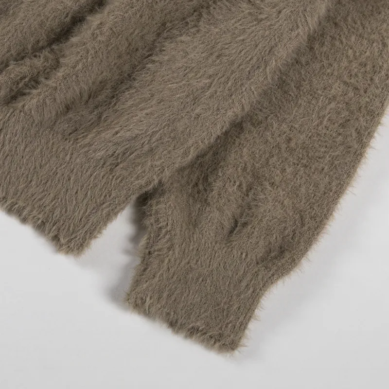 thisisneverthat Script Shaggy Knit Polo Mud-7