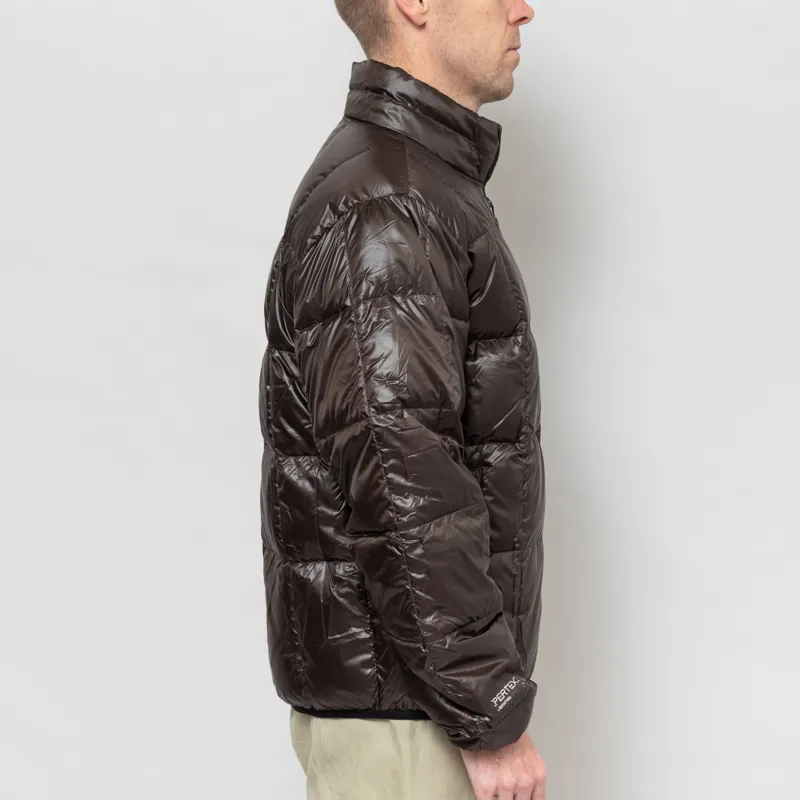 thisisneverthat Mens PERTEX Lightweight Down Puffer Jacket Brown