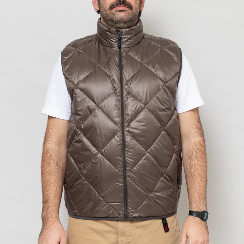 thisisneverthat PERTEX Light Down Vest Brown
